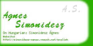 agnes simonidesz business card