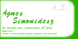 agnes simonidesz business card
